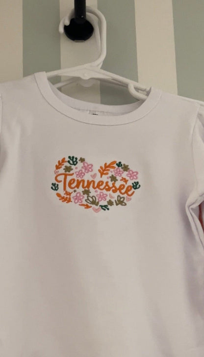 Girls Long Sleeve Ruffle T-Shirt