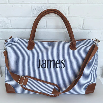 Seersucker travel bag