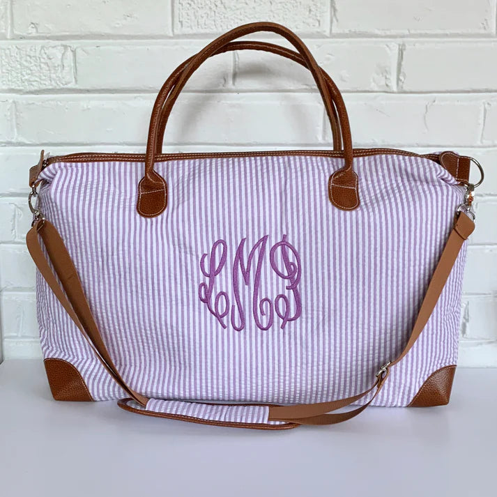 Seersucker travel bag