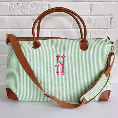 Seersucker travel bag