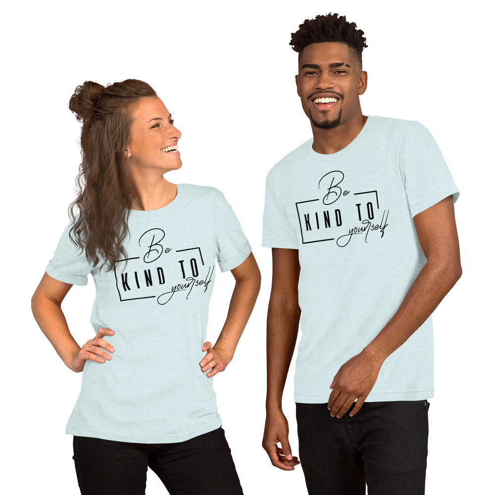 Two people wearing light blue t-shirts with 'Craven Cottage' text on a white background